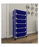 Fabura 6 Layers Shoe Rack With Wheels In Navy Blue Color