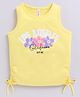 giniekids Cotton Sleeveless Floral Printed Top - Yellow