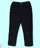 Kiddopanti Denim Woven Solid Jeans - Black