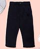 Kiddopanti Cotton Woven Solid Chinos  - Black