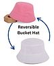 DukieKooky Cotton Solid Reversible Bucket Hat - Pink