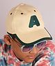 DukieKooky A Alphabet Patch Detailed Baseball Cap - Beige