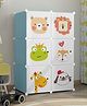 Butterthief Cartoon Printed Collapsible Wardrobe, 6 Cubes Almirah for Kids & Toddlers -  Blue