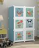 Butterthief Cartoon Printed Collapsible Wardrobe, 6 Cubes Almirah for Kids & Toddlers -  Blue