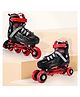 Jaspo Sparkle 2.0 Convertible & Adjustable Inline/Quad Roller Skates Medium (20 to 24 Cms) (Red/Black)