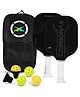 Jaspo Duro-Deck 16mm Graphite Paddle Pickleball Set, 2 Lightweight Paddles, 4 Pickleballs & Carry Bag,PP Honeycomb Core, TPU Edge Guard, Cushioned Anti-Slip Handle (Carbonax)