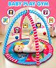 Fiddlerz Baby Play Gym Mat Round Animal Theme with Hanging Soft Chu Chu Rattle Toys for 024 Months BPA-Free Cotton Mat for Newborn Tummy Time Activity Play Mat