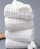Baby Muslin Washcloth Cotton Face Towels for Newborn Baby Reusable Napkins- WHITE