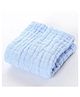 Baby Muslin Washcloth Cotton Face Towels for Newborn Baby Reusable Napkins- BLUE