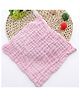 Baby Muslin Washcloth Cotton Face Towels for Newborn Baby Reusable Napkins- PINK