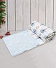 Trance Home Linen Cotton Reversible Dohar Single Bed Size  Blanket - Oasis Blue