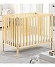 Furnifest Slumber Wooden Cot with 3 Level Height Adjustement, Easy to Assemble and Disassemble. (Natural Beige)