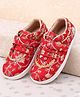 Pine kids Mojaris With Velcro  Closure - Red
