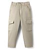 Pine Kids Cotton Woven Full Length Solid Color Trousers - Beige