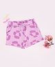 Pantaloons Junior Cotton Knit Floral Printed Shorts - Lilac