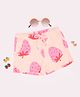 Pantaloons Junior Cotton Knit Strawberry Printed Shorts - Cream