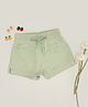Pantaloons Junior Cotton Woven Solid Shorts - Light Olive