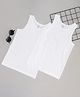Pantaloons Junior Cotton Knit Pack of 2 Solid Vests - White