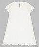 Pantaloons Junior Woven Cap Sleeves Floral Lace Detailed Dress - White