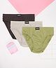 Pantaloons Junior Cotton Knit Pack of 3 Solid Briefs - Tarragon