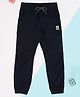 Pantaloons Junior Cotton Woven Solid Joggers - Navy Blue