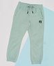 Pantaloons Junior Cotton Woven Solid Joggers - Mint