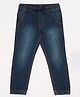 Pantaloons Junior Denim Mild Washed Joggers - Navy Blue