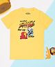 Pantaloons Junior Cotton Knit Marvel Avengers Featuring Half Sleeves Iron Man Printed Tee - Yellow
