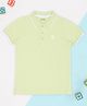 Pantaloons Junior Cotton Knit Half Sleeves Dinosaur Printed Polo Tee - Ambrosia