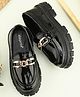 Steprite Metal Applique Detailed Boat Shoes - Black
