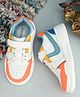Steprite Colour Blocked Velcro Closer Sneakers - Orange & White