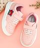 Steprite Cartoon Applique Detailed Velcro Closer Sneakers - Pink