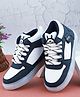 Steprite Colour Blocked Lace Up Sneakers - Navy Blue & White