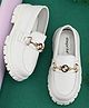 Steprite Metal Applique Detailed Boat Shoes - White