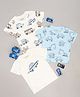 Pantaloons Baby Cotton Knit Pack Of 3 Half Sleeves Cars & Excavator Printed Tee - Multi Colour