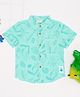 Pantaloons Baby Cotton Woven Half Sleeves Birds Printed Shirt - Light Green