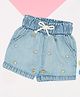 Pantaloons Baby Denim Floral Embroidered Shorts - Clear Sky
