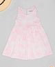 Pantaloons Baby Cotton Knit Sleeveless Sea Life Printed Dress - Bright White & Pink