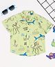 Pantaloons Baby Cotton Woven Half Sleeves Sea Life Printed Shirt - Lime Green