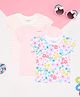 Pantaloons Baby Cotton Knit Pack Of 3 Half Sleeves Striped & Floral Printed Tees - Festival Bloom