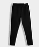 Orange Sugar Cotton Lycra Knit Solid Stretchable Leggings - Black