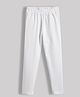 Orange Sugar Cotton Lycra Knit Solid Stretchable Leggings - White