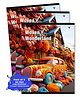 Target Publications A4 Size Long Notebooks for Students | Woven Wonderland Single Line Ruled 172 Pages in Each | Set of 3