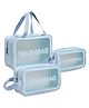 COZY VIBES Cosmetic Wash Bag Makeup Pouch Travel Transparent Toiletry Zipper Wash Bag with Handle Household Grooming Kit Portable Organizer Pouch for Women & Men -PACK OF 1- COLOR MAY VARY