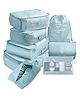 COZY VIBES Storage Bags 8PCS Set Travel Organizer Suitcase Packing Set Storage Cases Portable Lage Organizer Clothes Se Tidy Pouch Bag- PACK OF 1- COLOR MAY VARY
