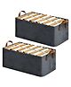 COZY VIBES Clothes Storage Box Foldable Steel Frame Clothes Organizer Storage Box for Wardrobe Storage Baskets for Clothing Storage Box with Handles Shelf Basket for Storage- PACK OF 1- COLOR MAY VARY