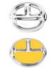 Theoni Stainless Steel Section Monkey Plate for Toddlers | 3 Compartment Baby Feeding Plate | BPA-Free & Dishwasher Safe
