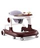 Baby Walker With Anti-fall Protection - Brown| Musical Activity Tray| Comfortable Cushion Seat| Speed Control| Push Walker| Wheel Lock| Adjustable Height