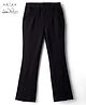 Arias Cotton Knit Full Length Flared Jegging With Button Detailing at Hem - Black