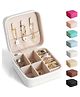COZY VIBES Travel Jewelry Case, Portable Mini Jewelry Travel Organizer, Small Jewelry Boxes for Women, Gifts and Travel Essentials Accessories to Store - PACK OF 1- COLOR MAY VARY